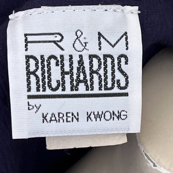 VTG R&M RICHARDS 2 Piece Conservative Pantsuit Set in Navy Blue SZ 8 - Picture 9 of 12